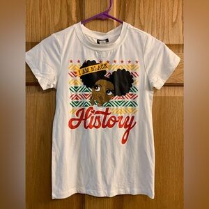 I AM BLACK - HISTORY Girls T-Shirt Size 14/16 14 16 - Popular Sports
